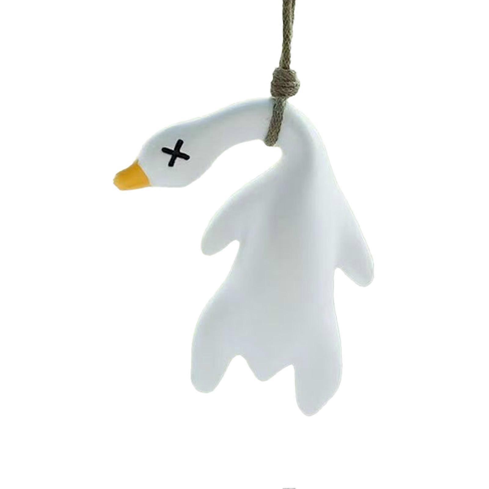 Duck Car Hanging Ornament with Temperature Changing Color Cute Roast Duck Shaped