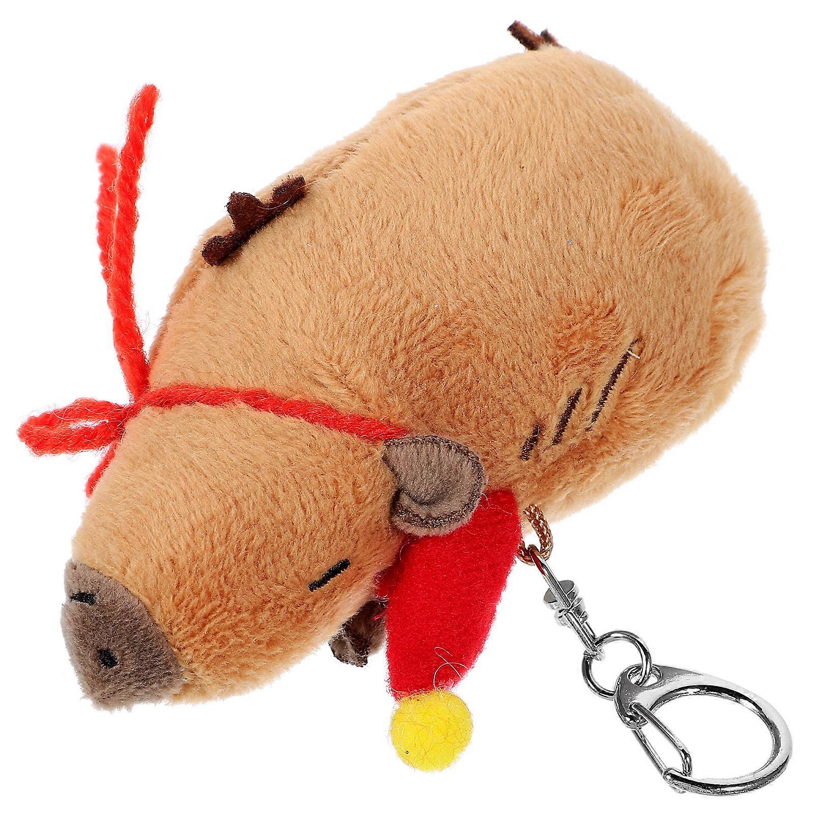 Guinea Pig Keychains Plush Pendant for Decoration 2Pcs Soft Hanging Charm