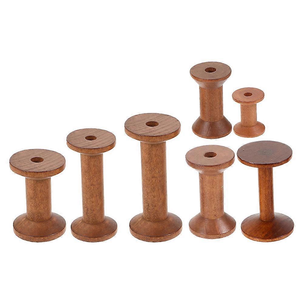 Wooden Bobbins for Thread Spool Organizer 21Pcs Set for Sewing