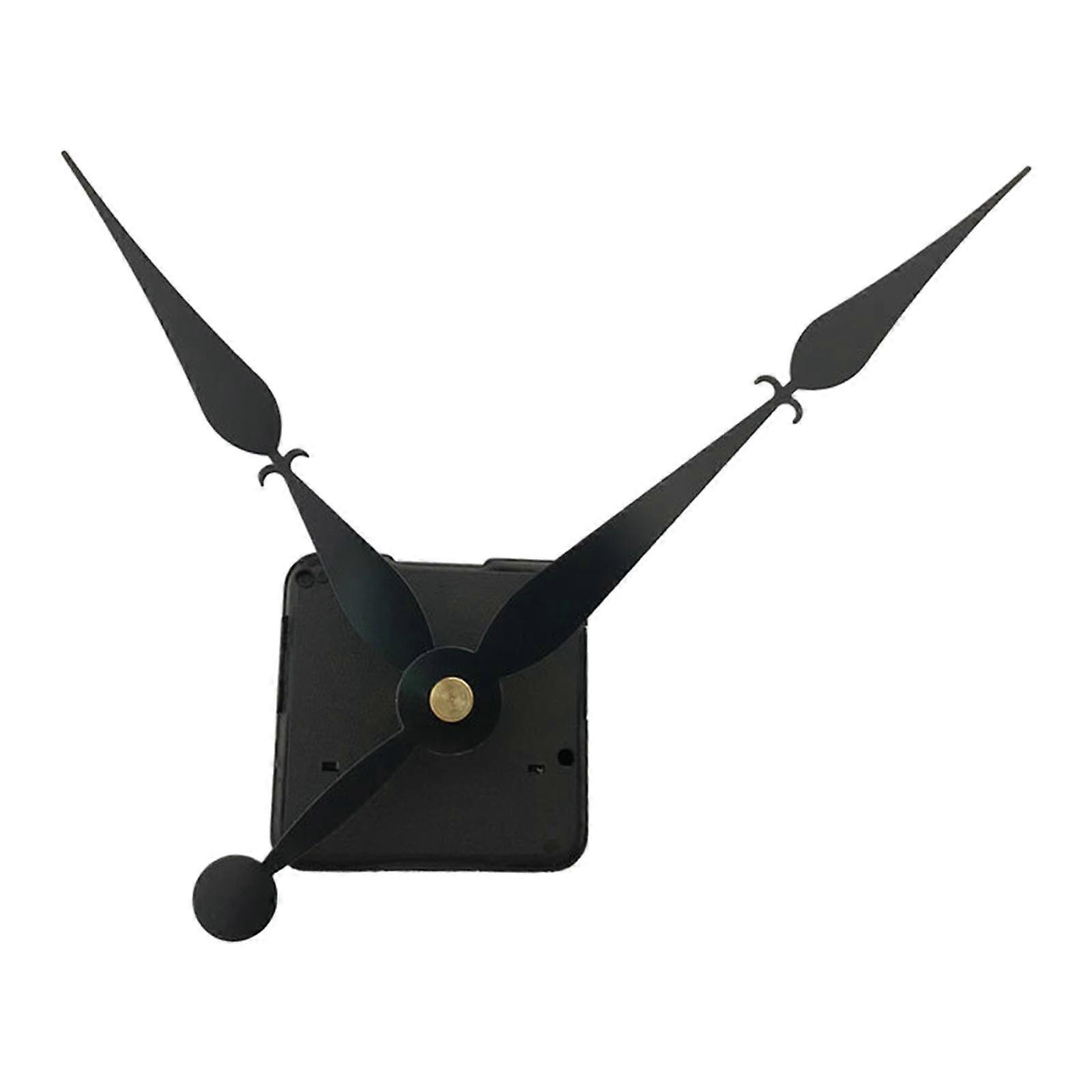 Clock Movement Mechanism Long Shaft Clock Hands Clock Replacement Parts Black and Aureate