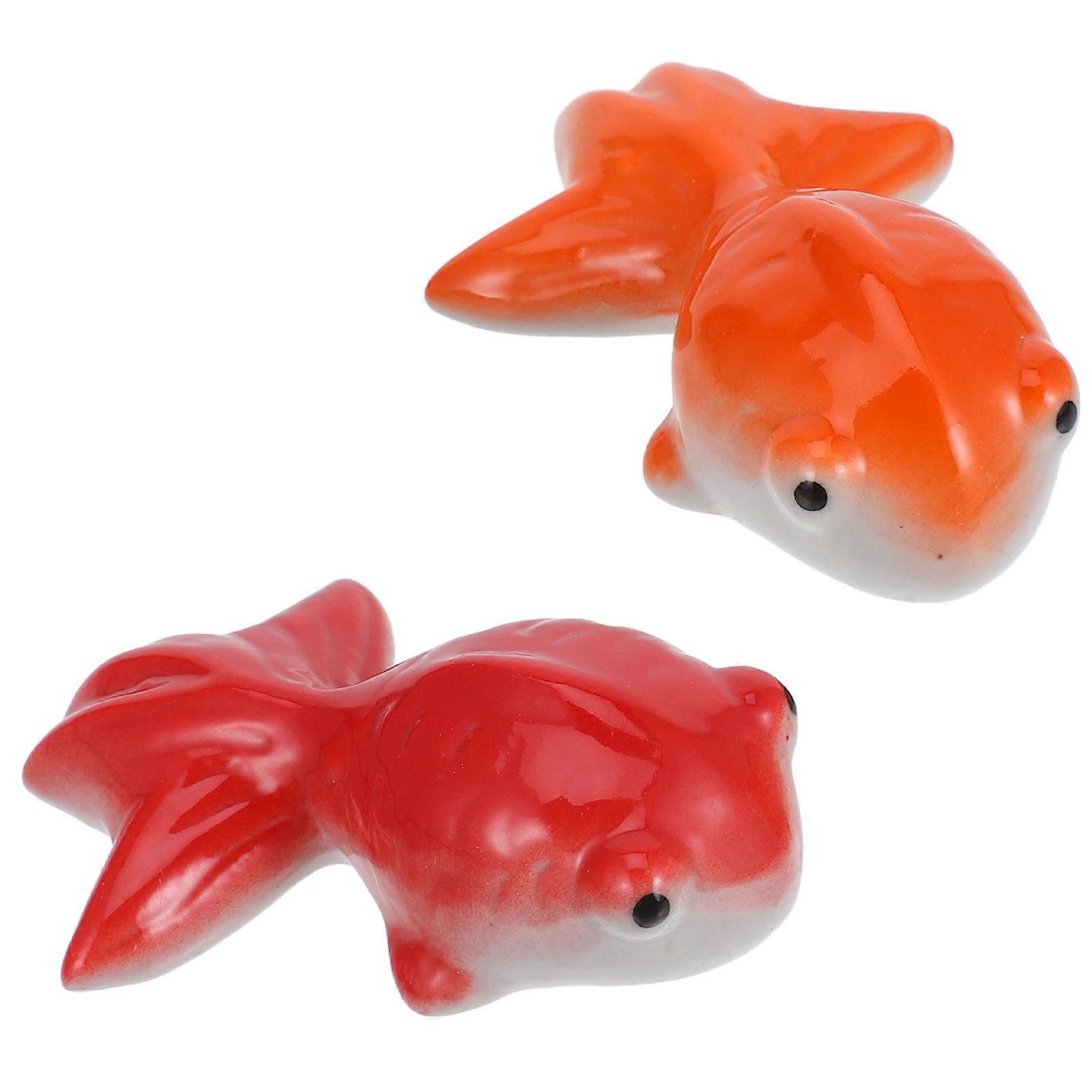 Whimsical Floating Koi Fish Figurines For Home Decor And Aquatic Gardens In Red Color 4Pcs