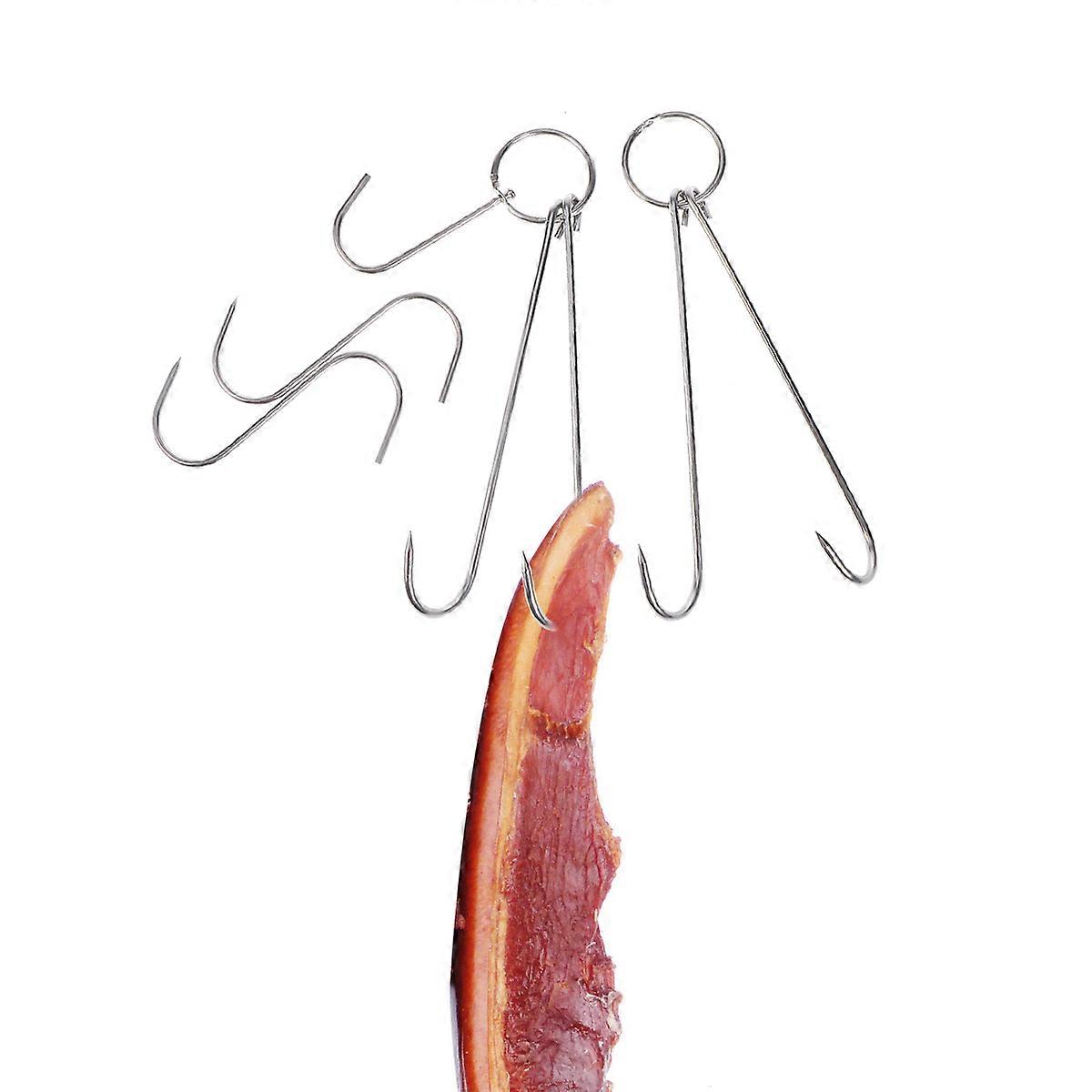 Silver Double Hooks S Shaped Hooks for Hanging 5Pcs Stainless Steel