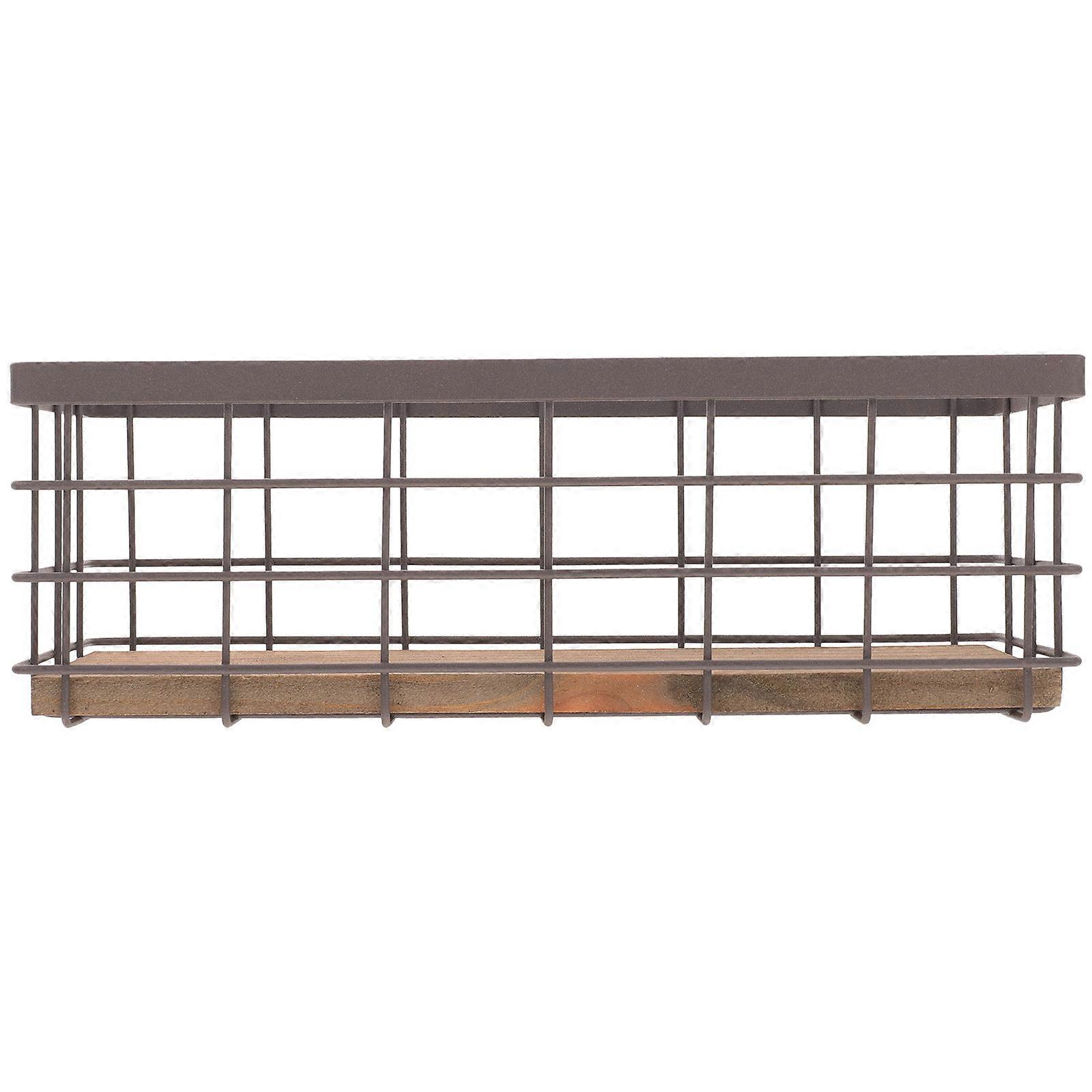 Organizing Storage Basket Iron Desktop Basket for Pet Use 4Pcs Brown
