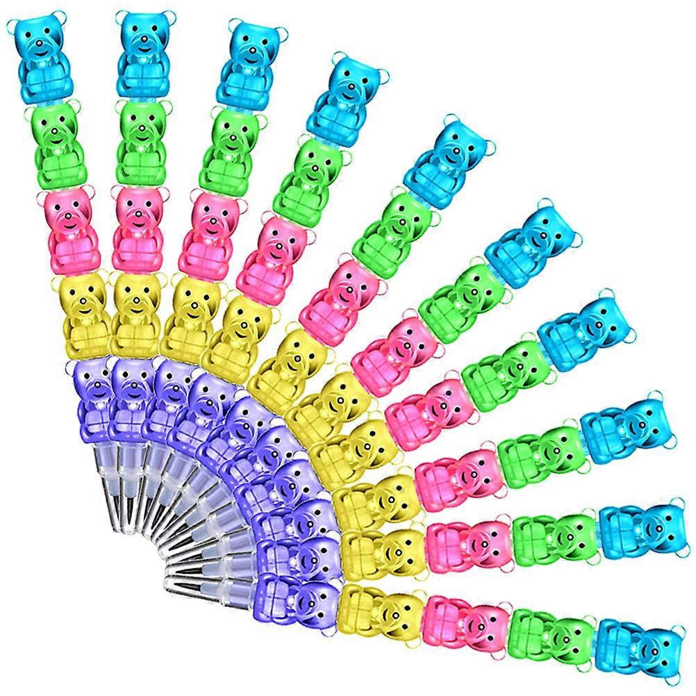 72Pcs Stackable Bear Pencils for Kids Creative Writing Pencils
