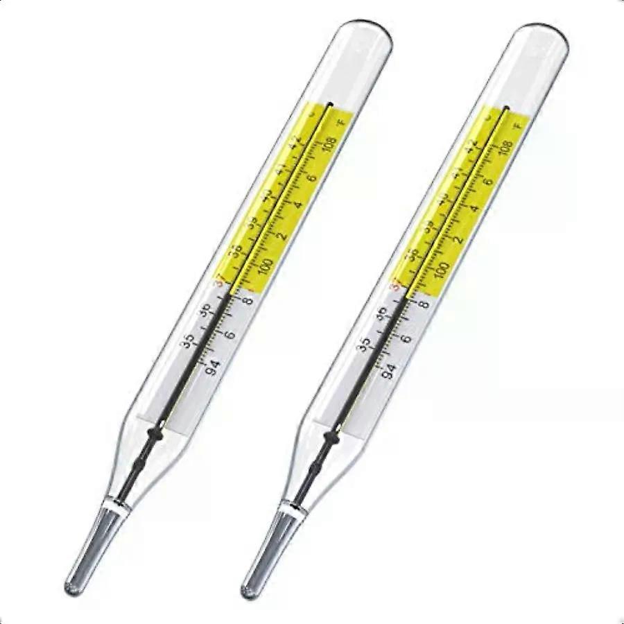 מדחום זכוכית מסורתי ללא כספית, קנה מידה כפול, CF 2PK