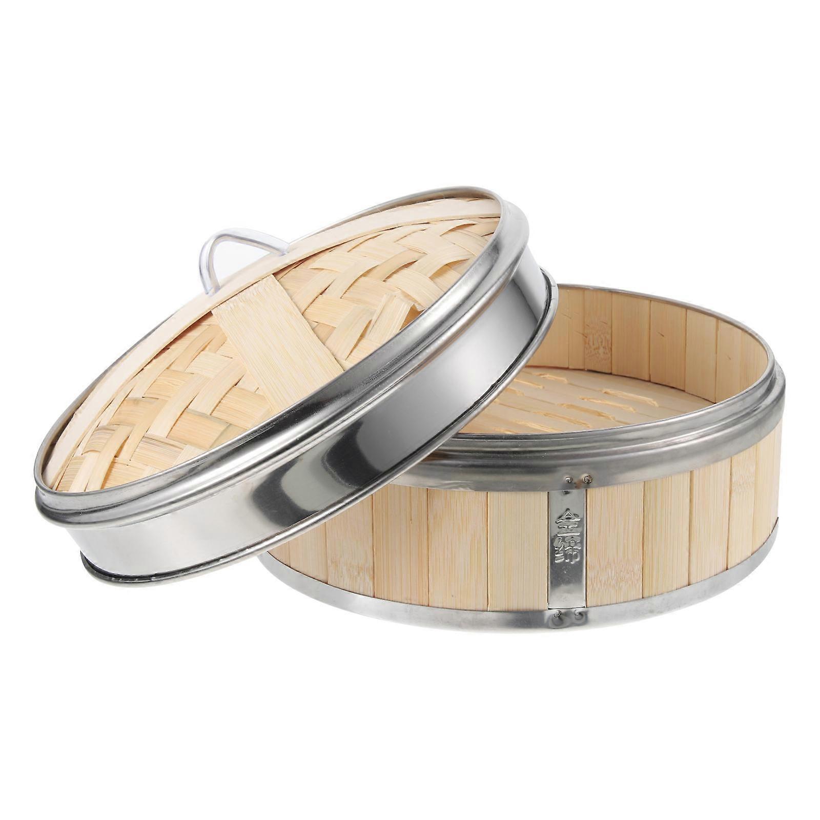 Safe Bamboo Steamer Basket with Lid for Cooking 1Pcs Multi-Functional Kitchen Tool