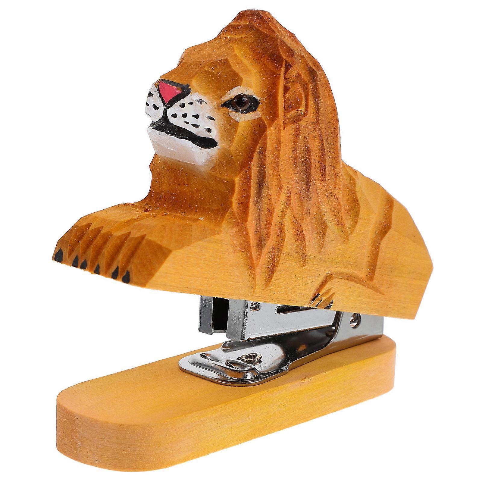 Wooden Animal Stapler Paper Stapling Tool Office Stapler 5Pcs