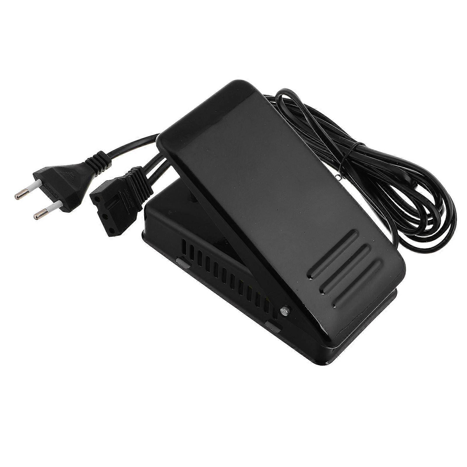 Pédale de commande au pied 4 pièces pour machine à coudre domestique, fer noir, construction durable, conception à trois trous, efficacité de couture améliorée