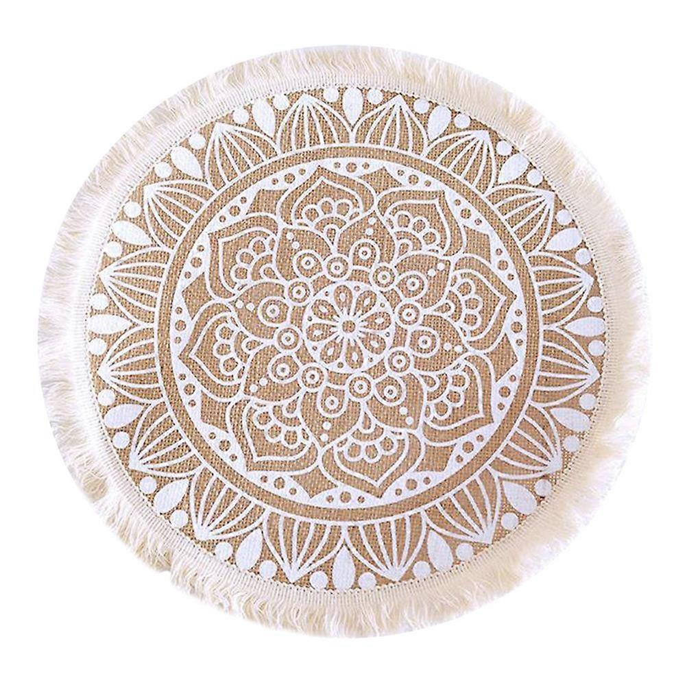 Bohemian Cup Coaster Macrame Coasters with Tassel for Decoration 2Pcs