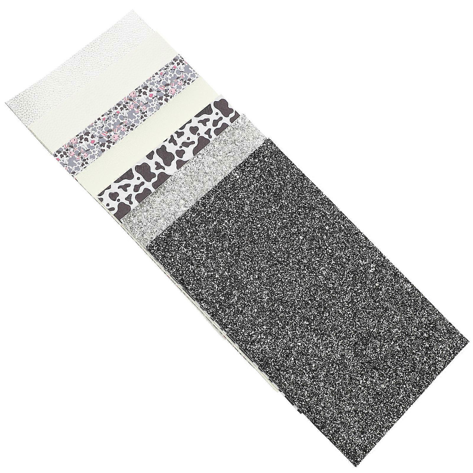 7SheetsCowPatternFauxLeatherSheetDIYStyleCraftMakingBirthdayGiftAssortedColor