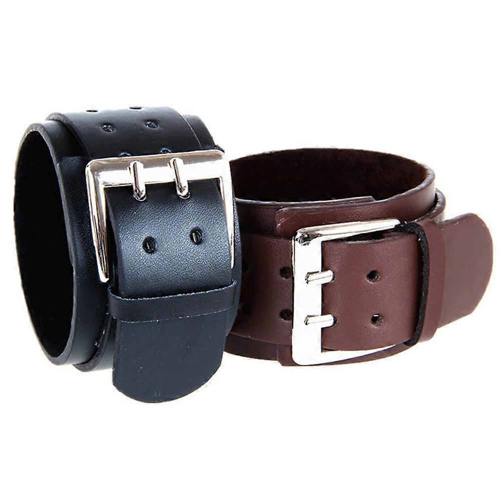 Hand Chain Double Layers with Buckle for Men 2Pcs Bracelet