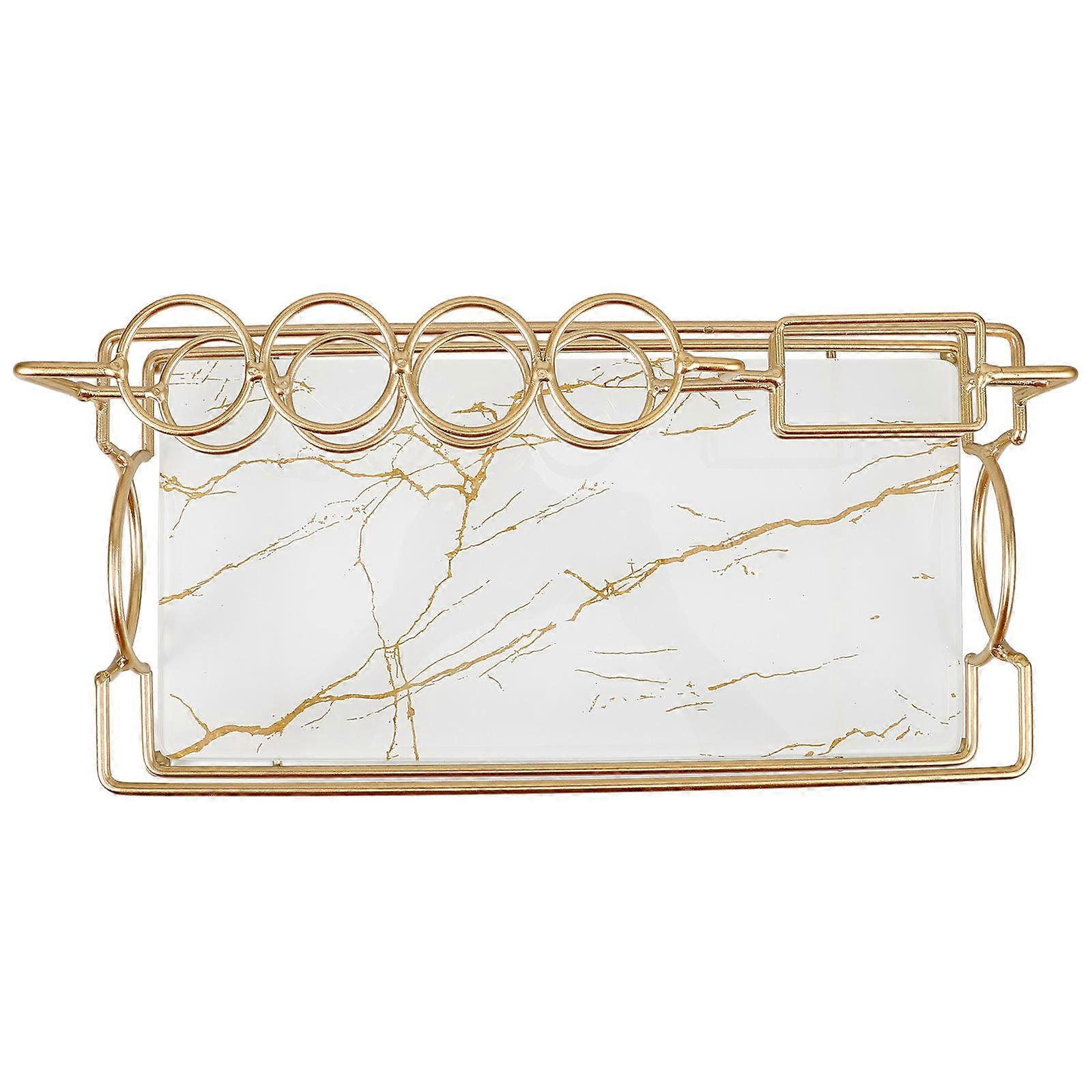 Bathroom Storage Rack White Marble Countertop Organizer