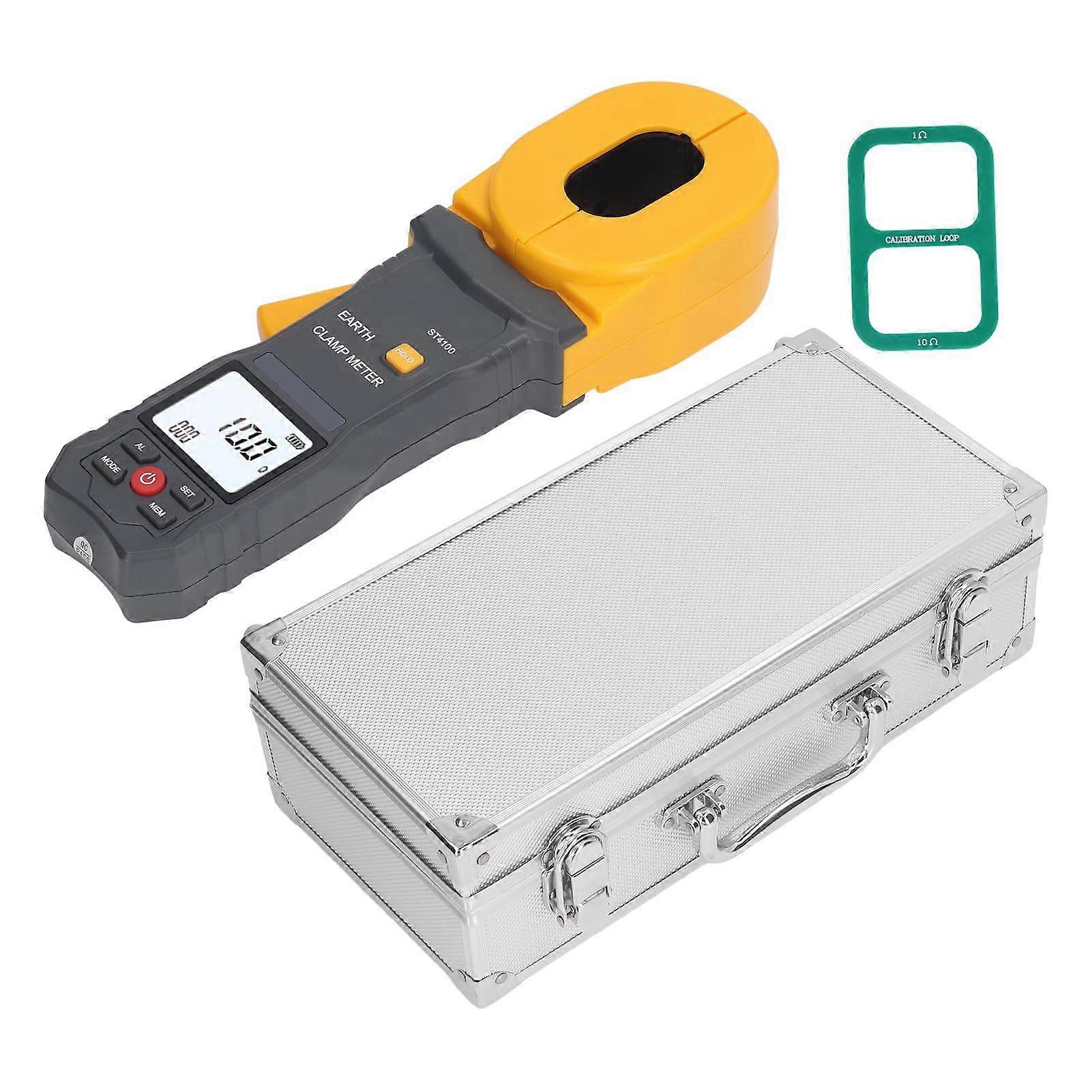 LCD Digital Clamp Ground Resistance Meter Auto Power Off Clamp Earth Resistance Meter Tester for Weather