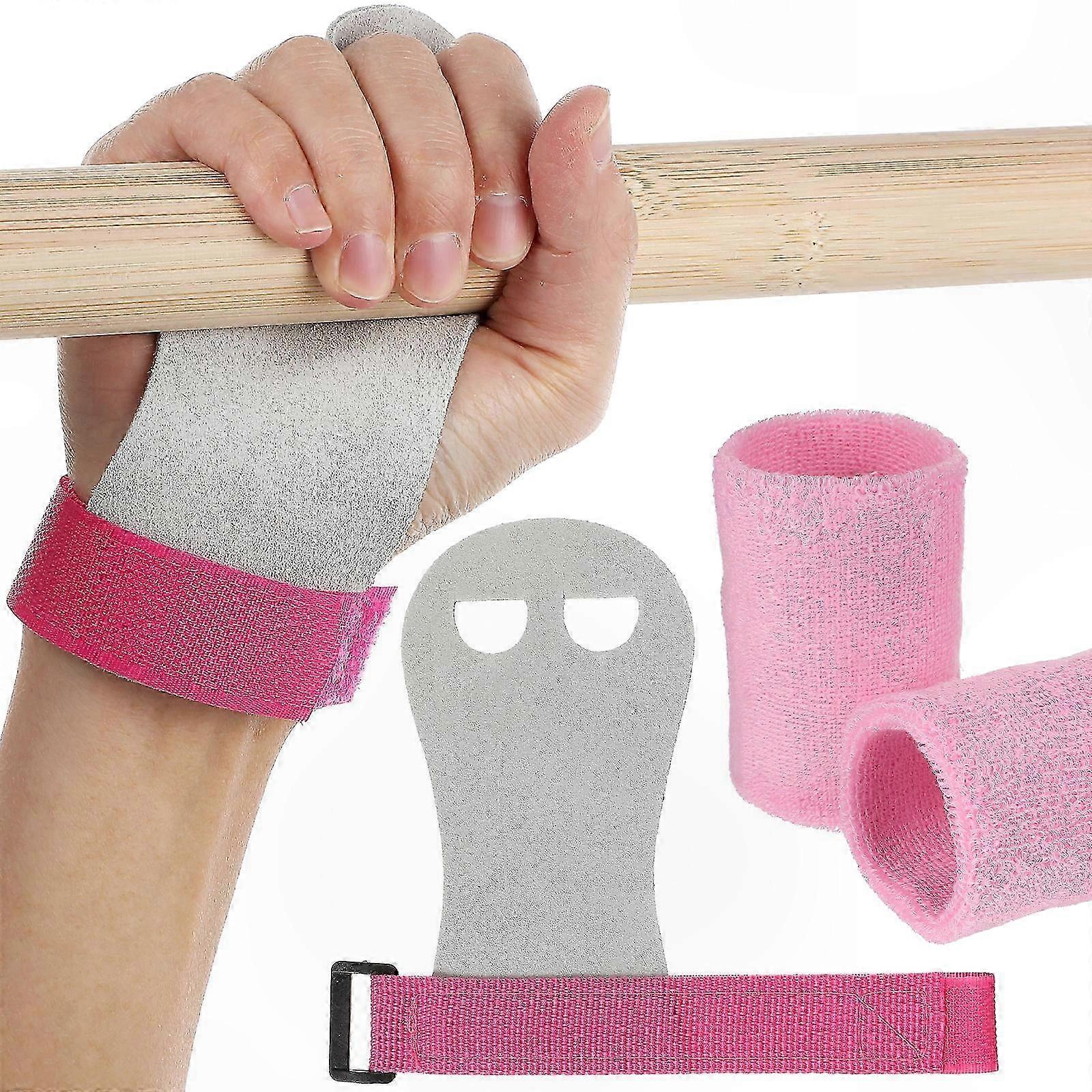 Adjustable Wrist Strap Gymnastics Gloves for Kids, Medium Size, Hand Grips with Palm Protection