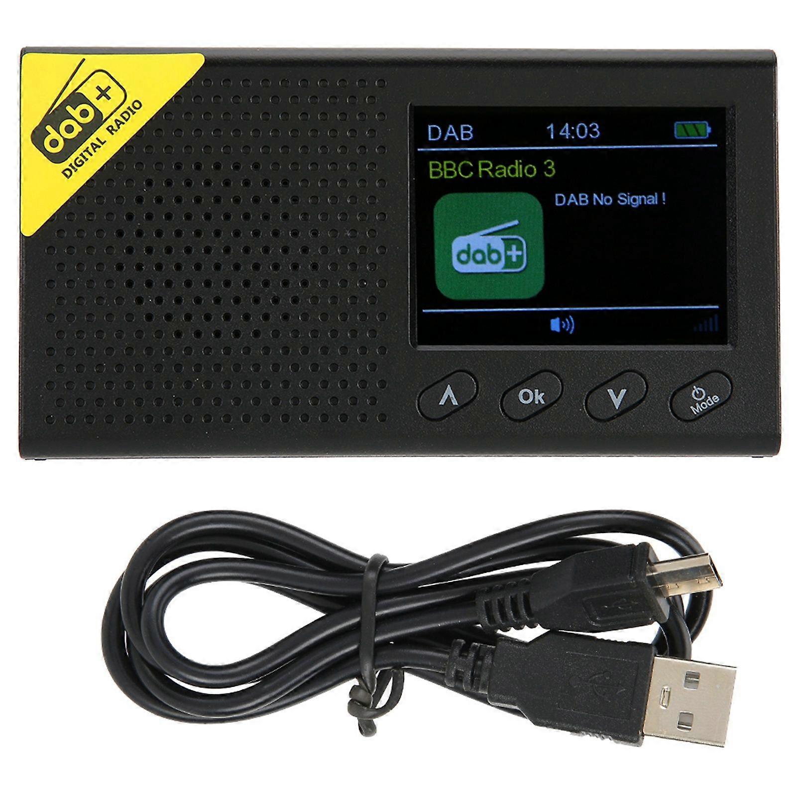 Portable Home Using Digital Radio for DAB 2.4 Inch LCD Display Screen Stereo Output
