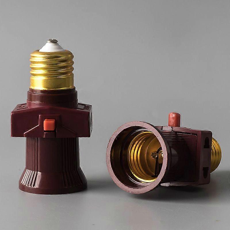 Set of 2 E27 screw thief sockets with switch 6A, 250V [Energy Class A] [Energy Class A]