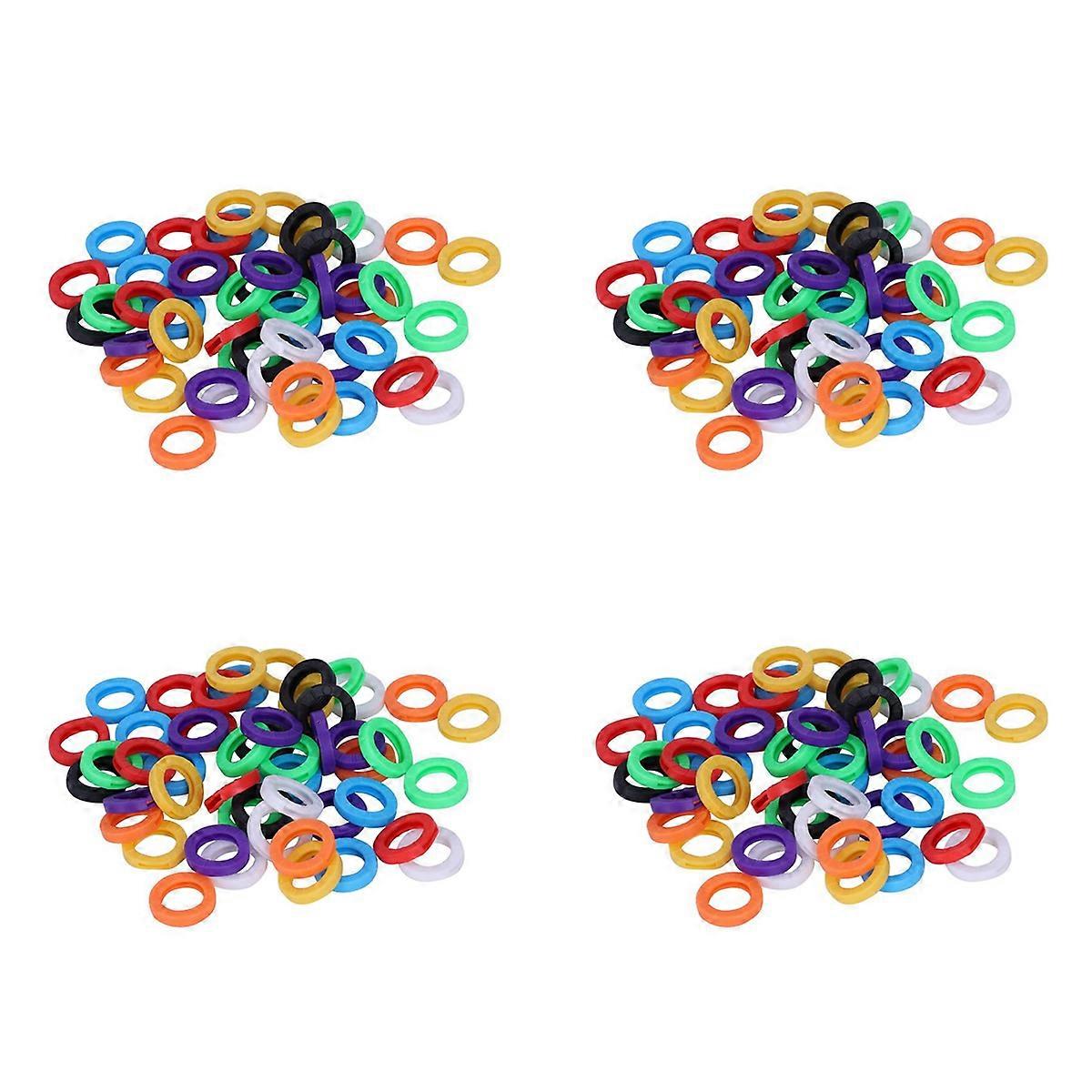 50PCS Small Size ID Identify Key Ring Cap Tag