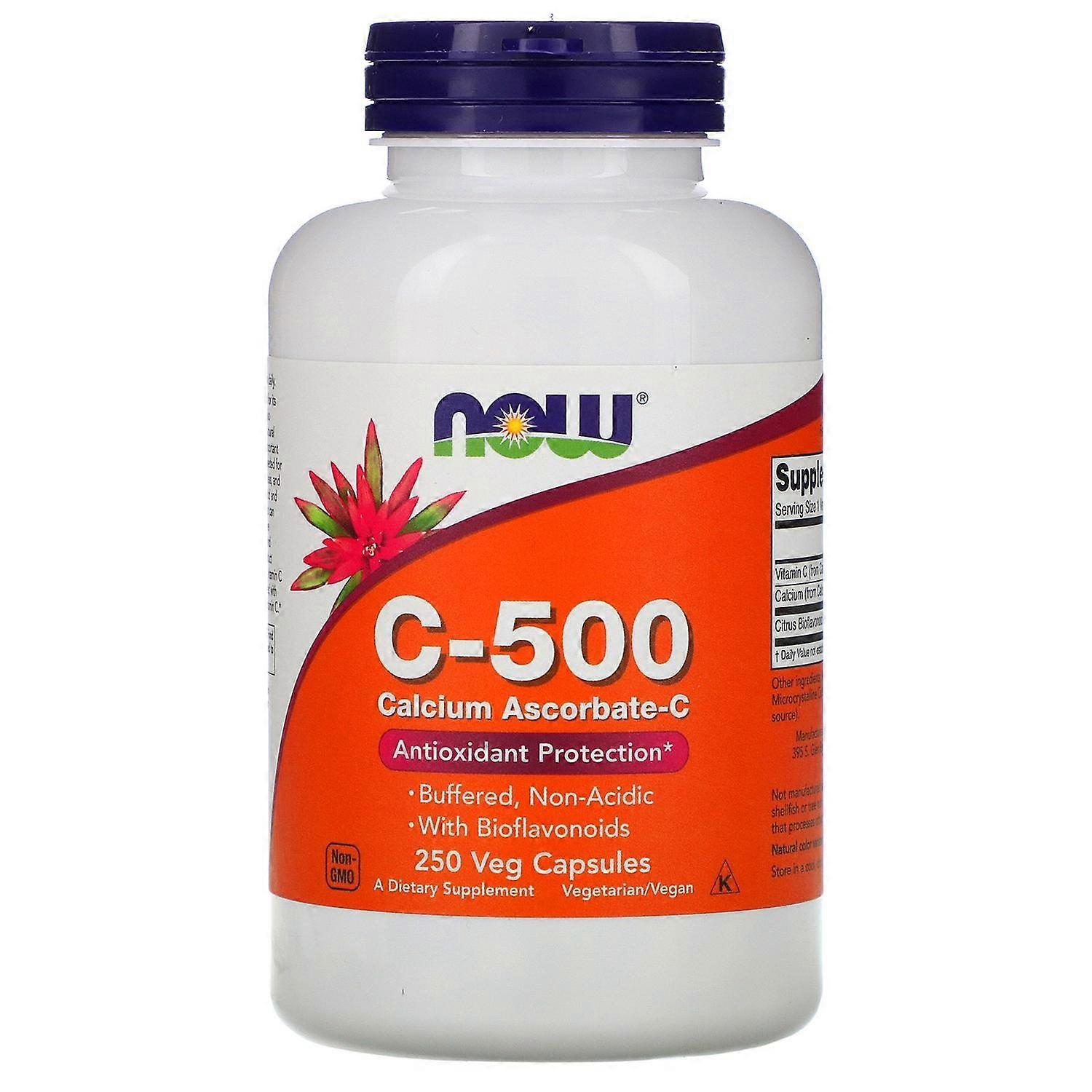 NOW Foods, C-500, Calcium Ascorbate-C, 250 Capsules