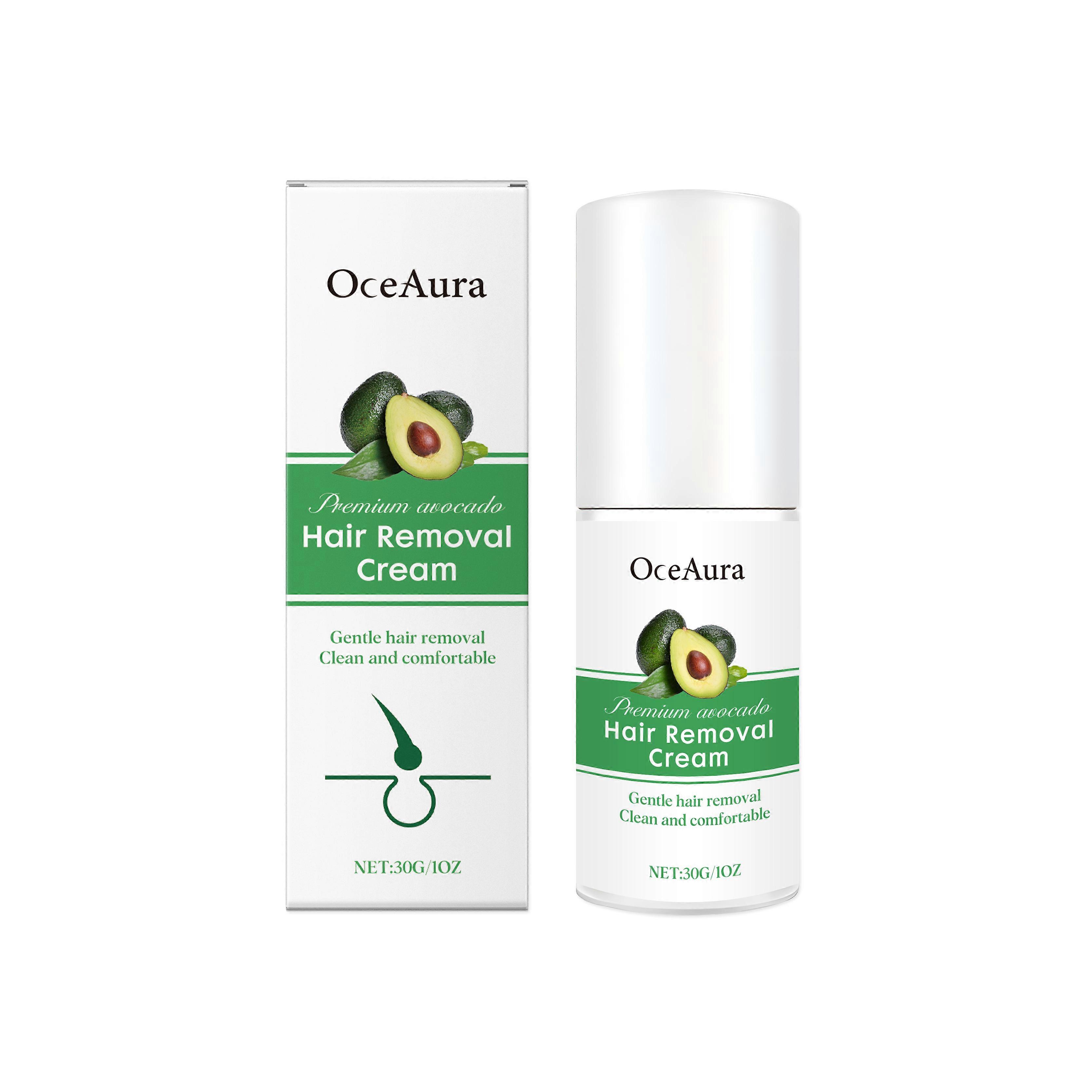OceAura Avocado Gentle Hair Removal Cream, Gentle Non-Irritating Clean And Smooth All Over Skin Gentle Hair Removal Cream