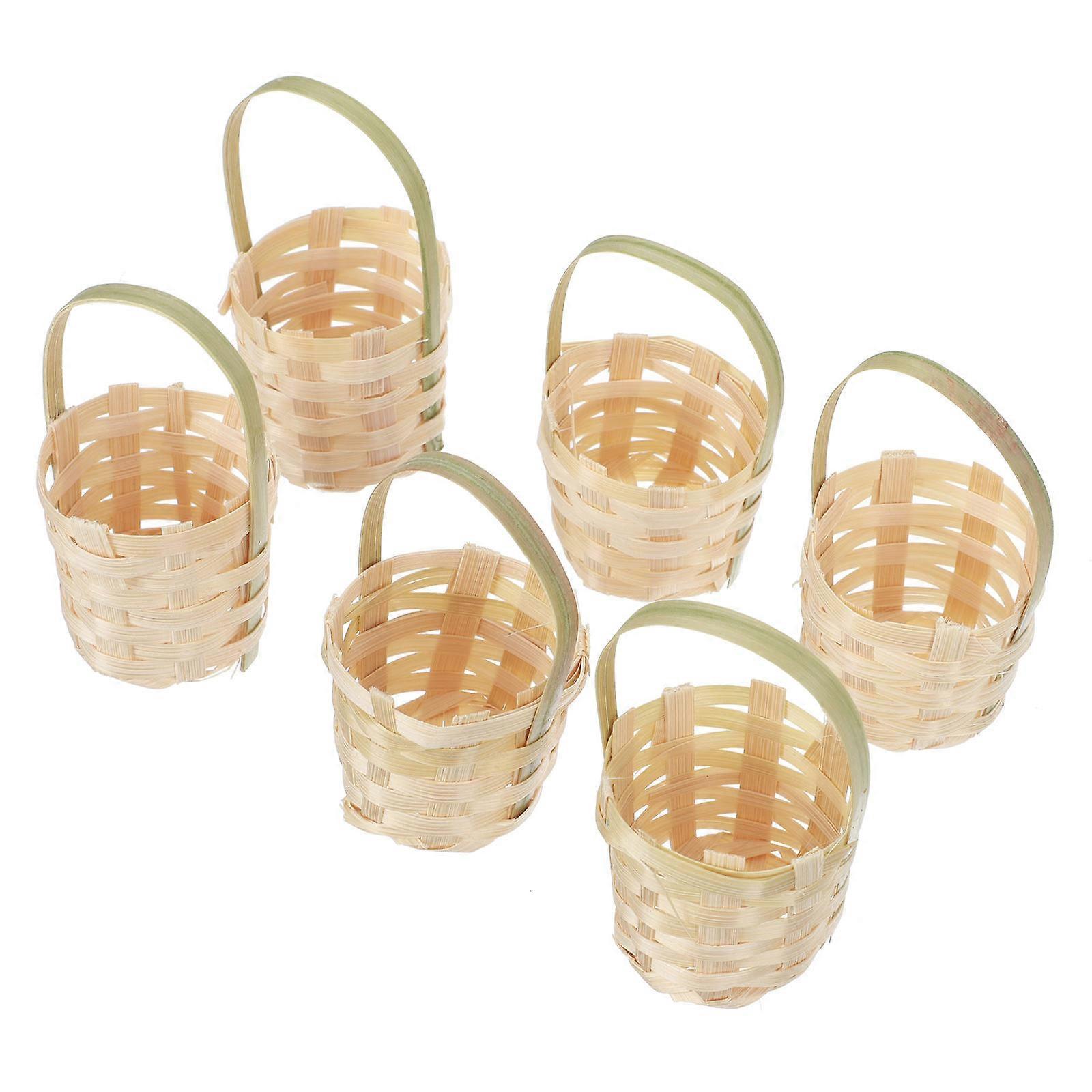 Easter Egg Basket Hand Basket Storage Baskets For .2x4cm Beige 12Pcs