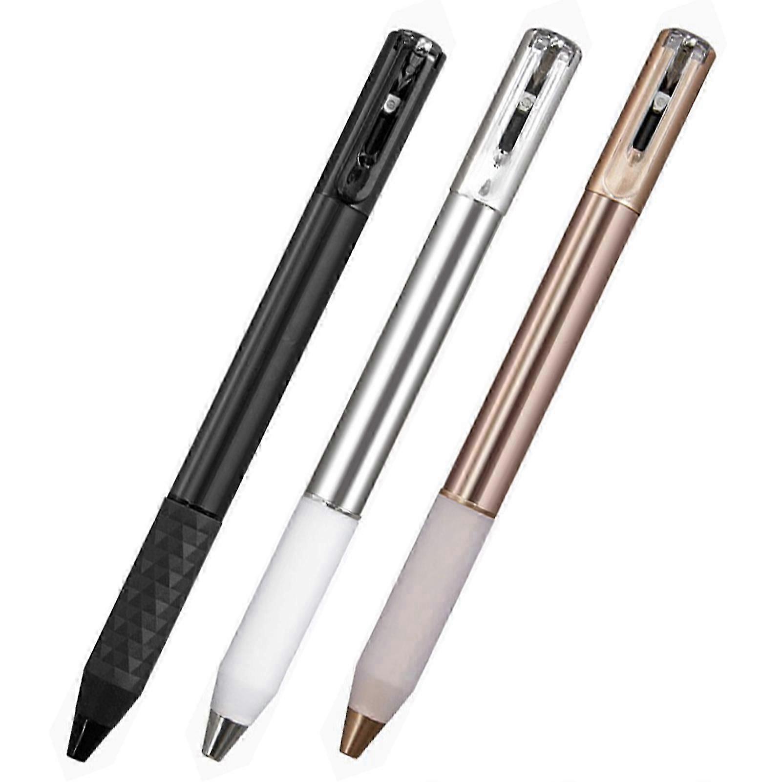 Geometric Metal Crinkle Pen Fidget, Stress Relief Metal Shape Shifting Switchpen, 0.5mm, Multicolor For Students