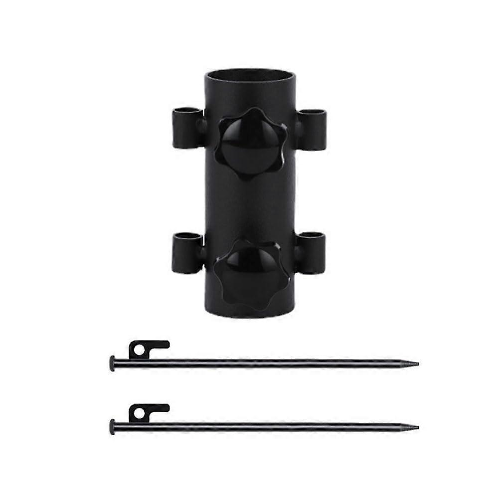 Awning Pole Fixing Tube Ground Bracket Windproof Tent Support Pole With Ground Nails 3Piece Set