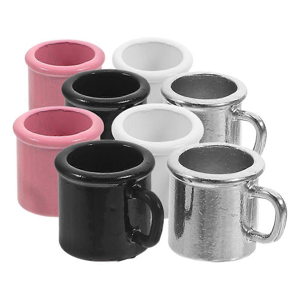 Assorted Color Mini Coffee Cups Alloy for Decoration Set 32 Pieces