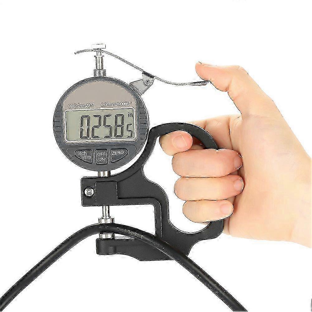 Digitaler Dickenmessschieber, Dickenmessgerät, elektronisches Mikrometer, Dickenmessgerät, 0–12,7 mm Zoll