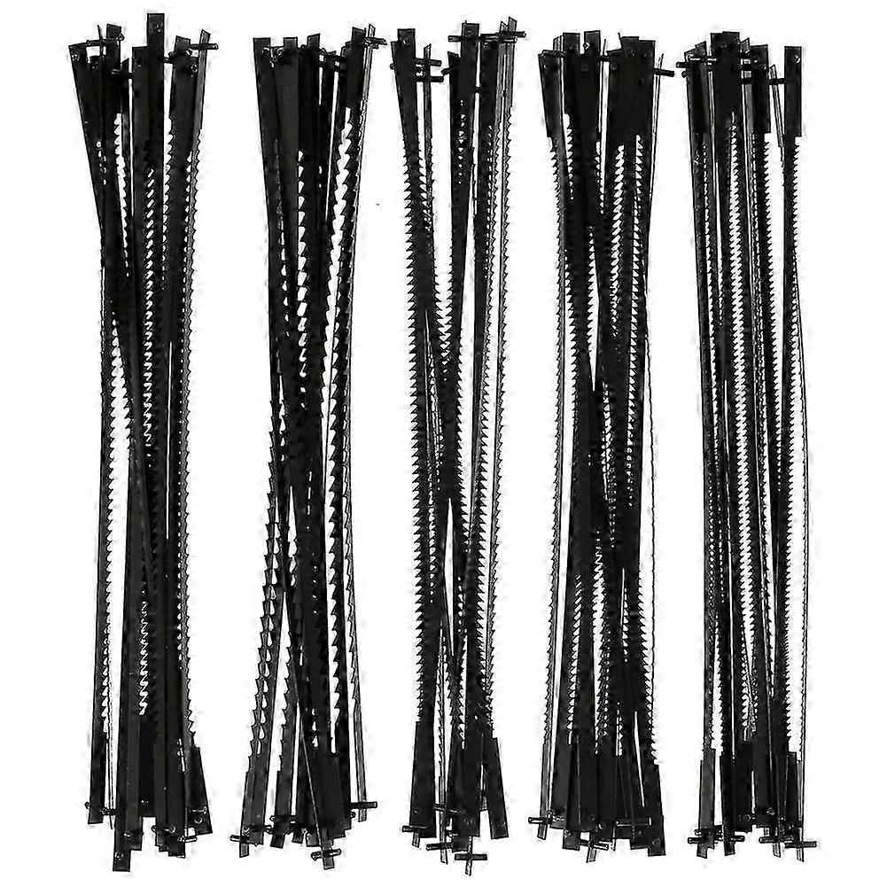 Scroll Saw Blades 127 mm Scroll Saw Blades with Pin 10/15/18/20/24 Teeth Fretsaw Blades for Scroll Saw (60 Pieces)