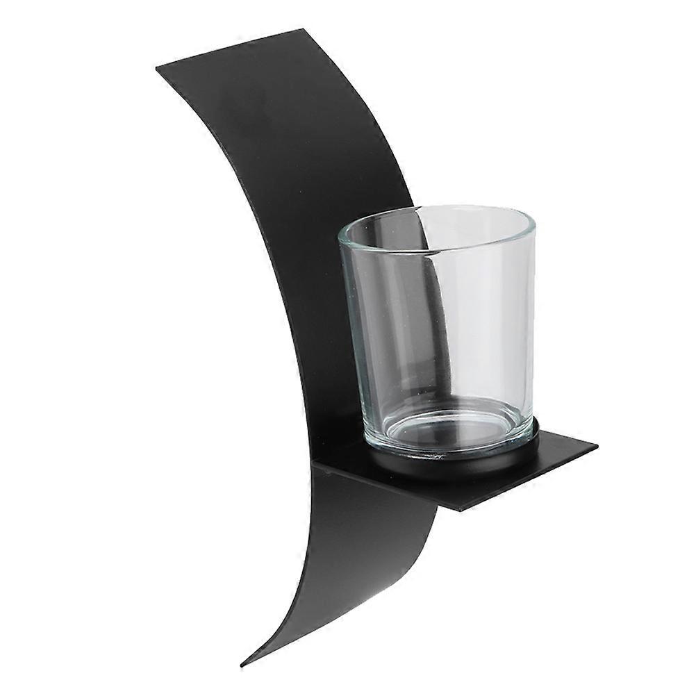 Home Decor Arc-Shaped Candle Holder Wall Hanging Candlestick 3Pcs