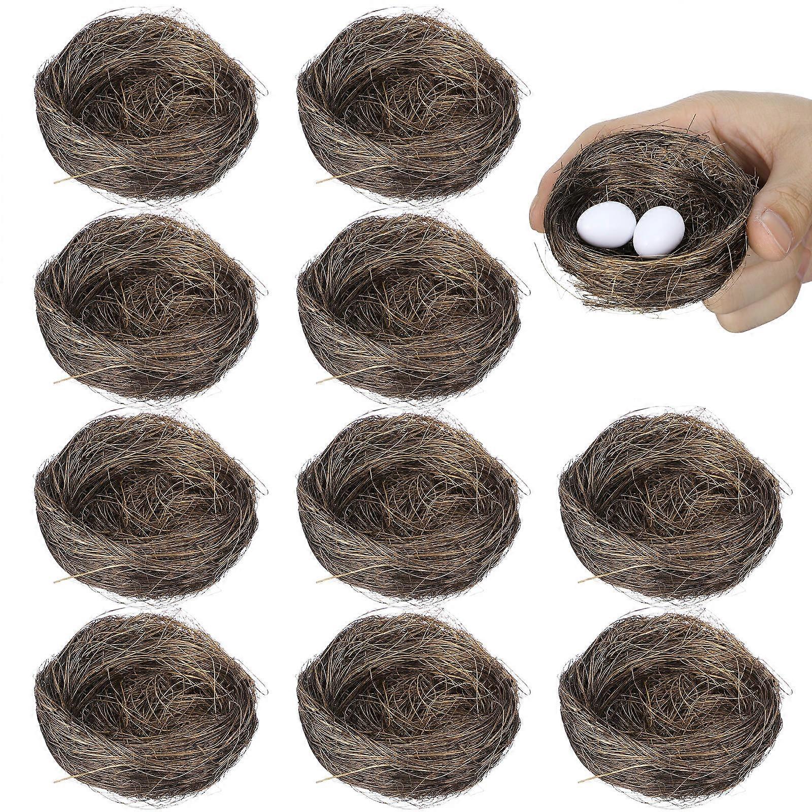 Decorative Bird Nest Hideout For Garden Home Parties 7X7CM Rustic Style 80Pcs