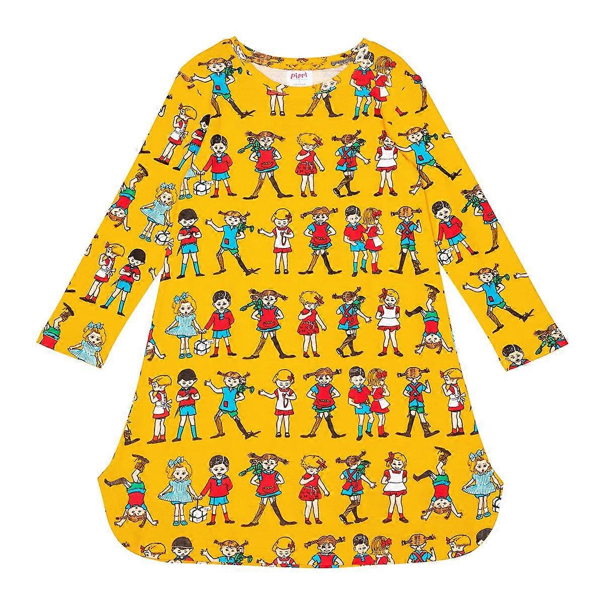 Pipi Dlouhá Punčocha Pipi s kamarádkami - noční košilka žlutá
