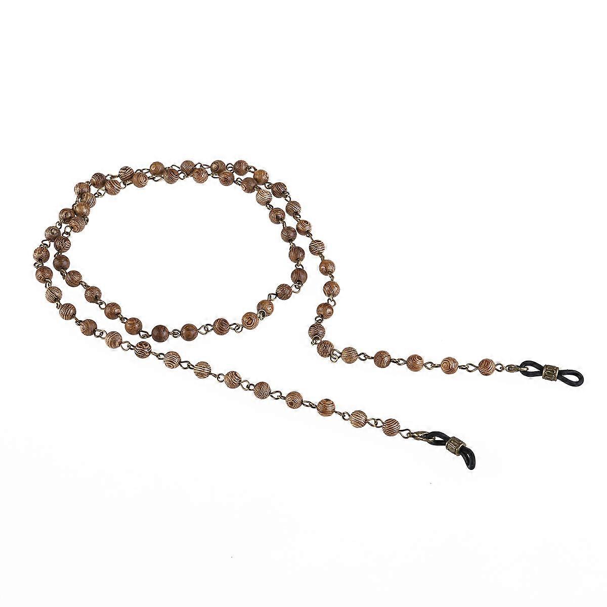 Wood Eyeglasses Holder Bead Chain for Accessory