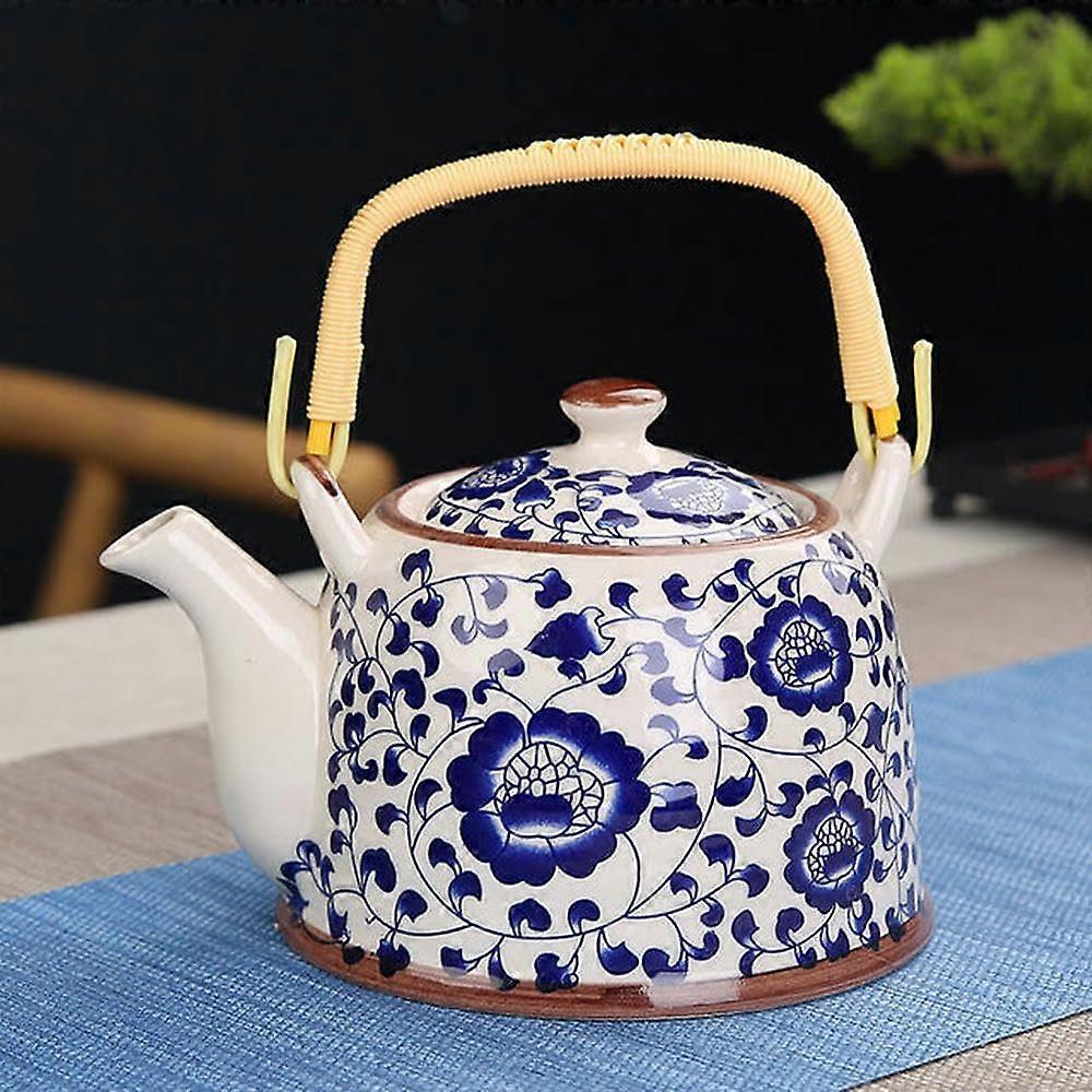 Porcelain Teapot With Strainer 900ML  Capacity Traditional Retro Ceramic Tea Pot