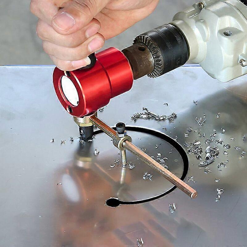 The Original Sheet Metal Cutter | Attaches to a standard drill press | Cuts flat