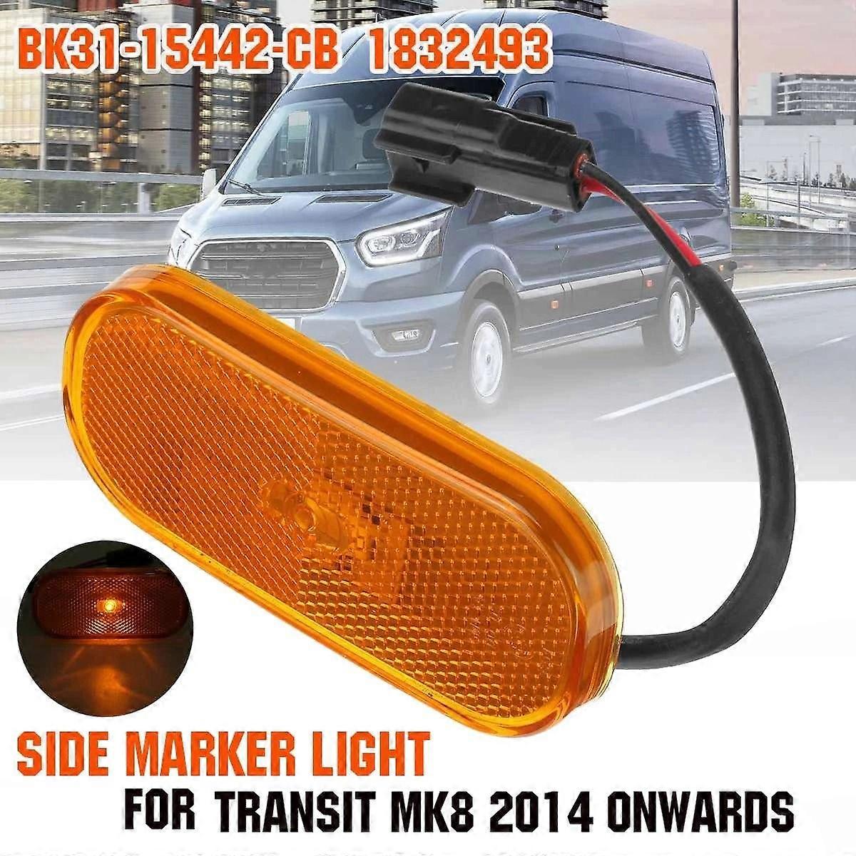 Side Marker Light Yellow Lamp Lens for Ford Transit MK8 2014-2021