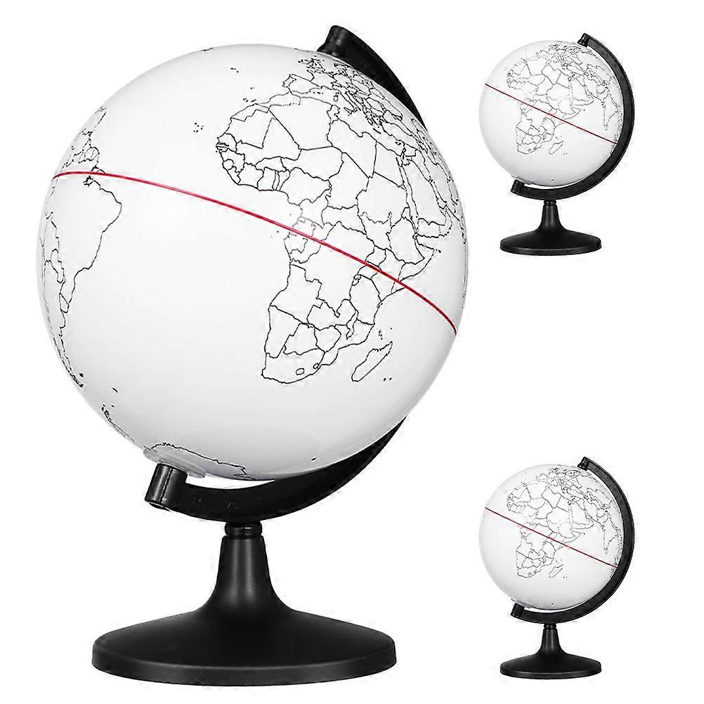 3Pcs Blank Globe Coloring Model Educational Unpainted Globe Model Unfinished Globe Coloring Globe