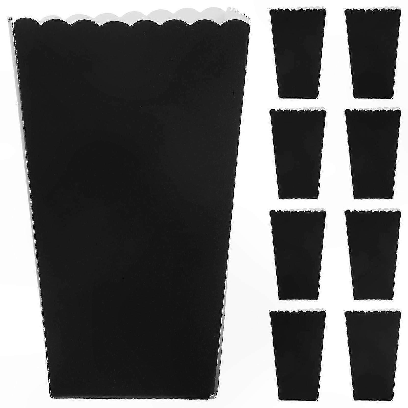 24-Pack Elegant Popcorn Boxes in Black & White, Ideal for Parties, Events, and Movie Nights, Durable Paper Containers for Snacks and Treats