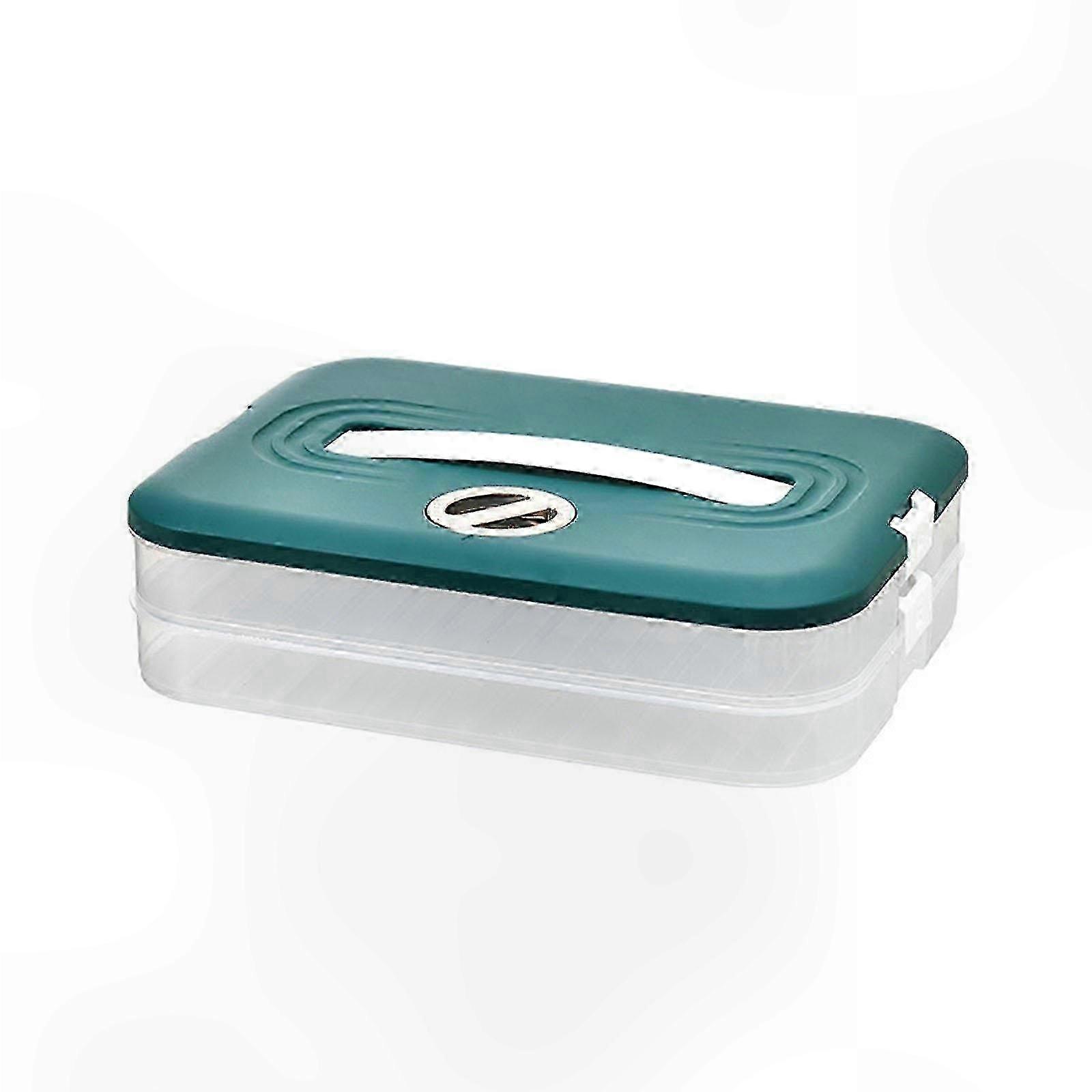Modular Snack Organizer with Cover, Carry Handle, and Timer for Pastries, Dumplings, and Meal Transport