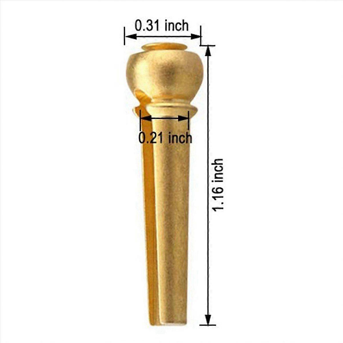 Sattelstifte-Set für Akustikgitarrenstege (Messingstifte und Sattelmutter aus Knochen)