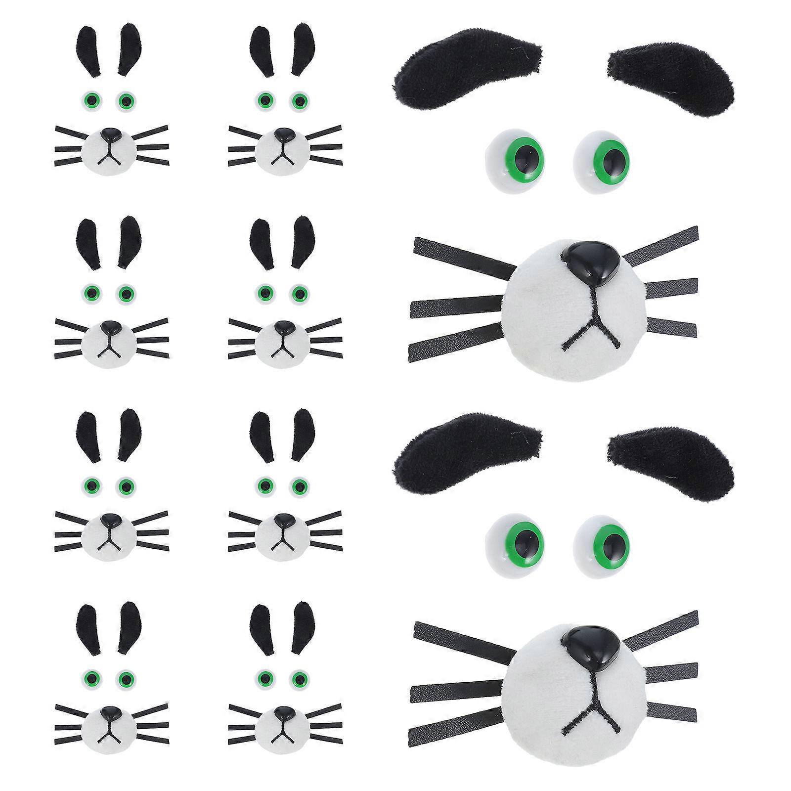 Craft Eyes for Stuffed Animals 10Sets ABS Assorted Color for Doll with Soft and Safe Touch