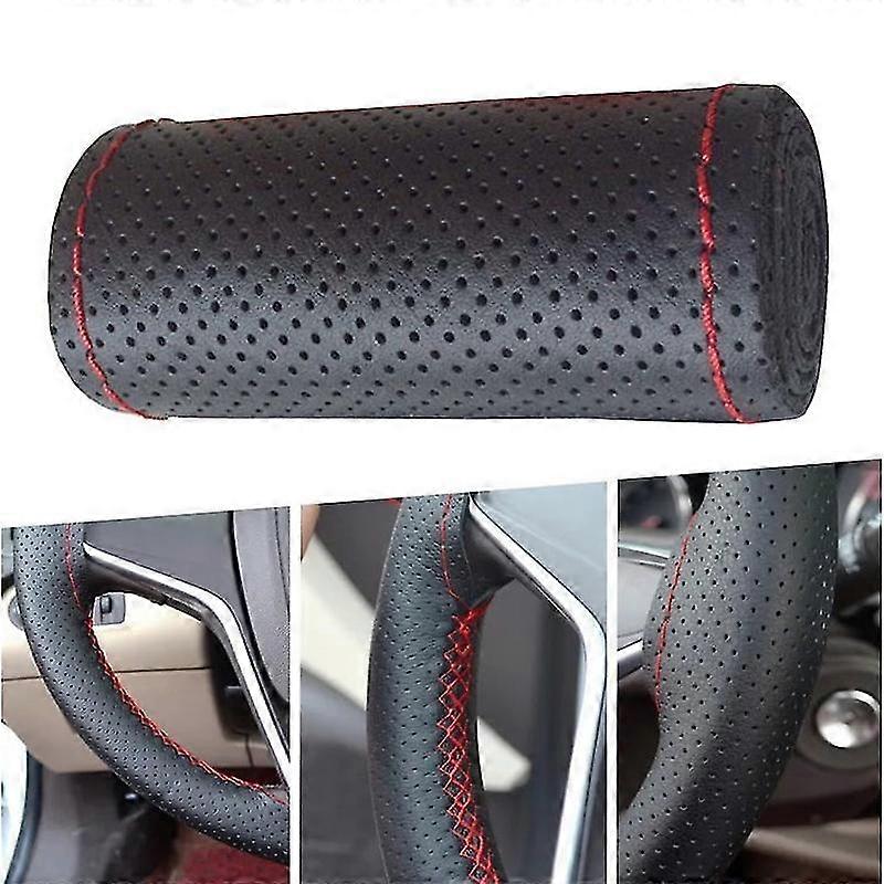 Leather Car Steering Wheel Cover 25-26s