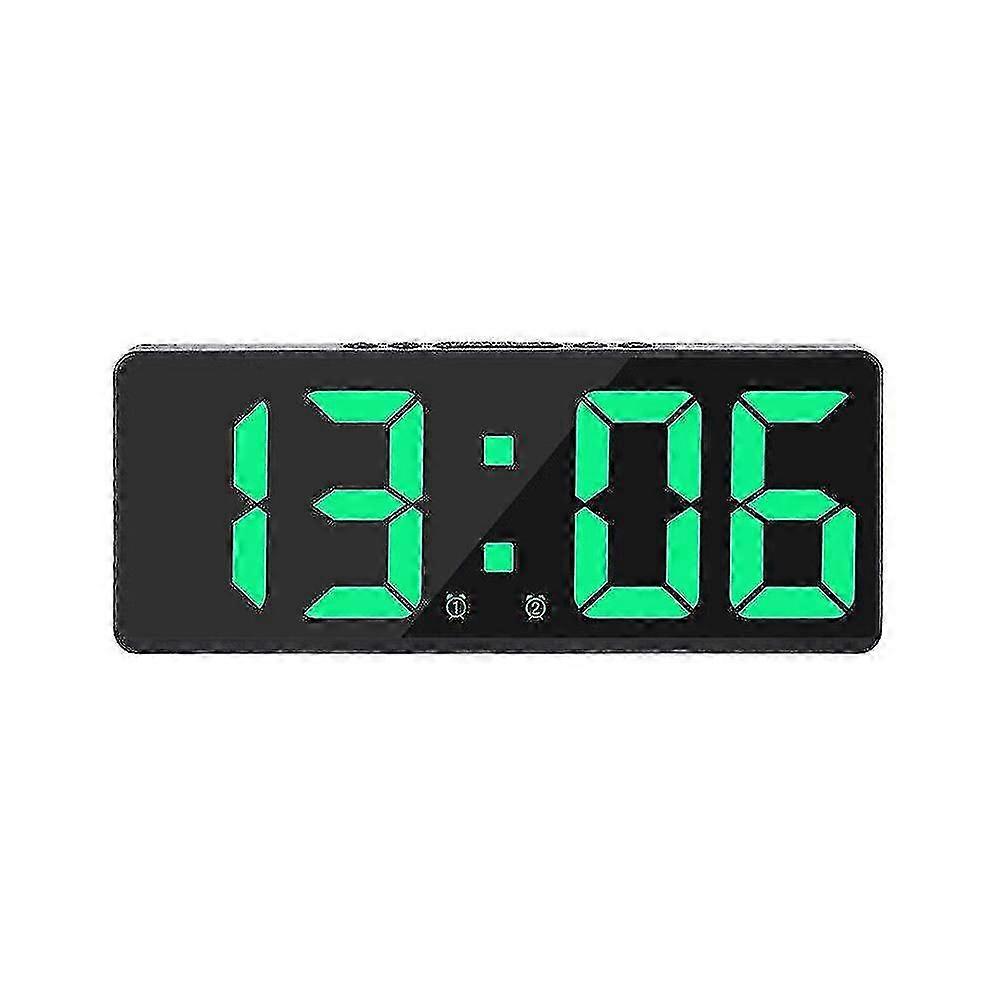 Electric Digital Led Alarm Clock Mains Battery Mirror Temperature Display New 25-26