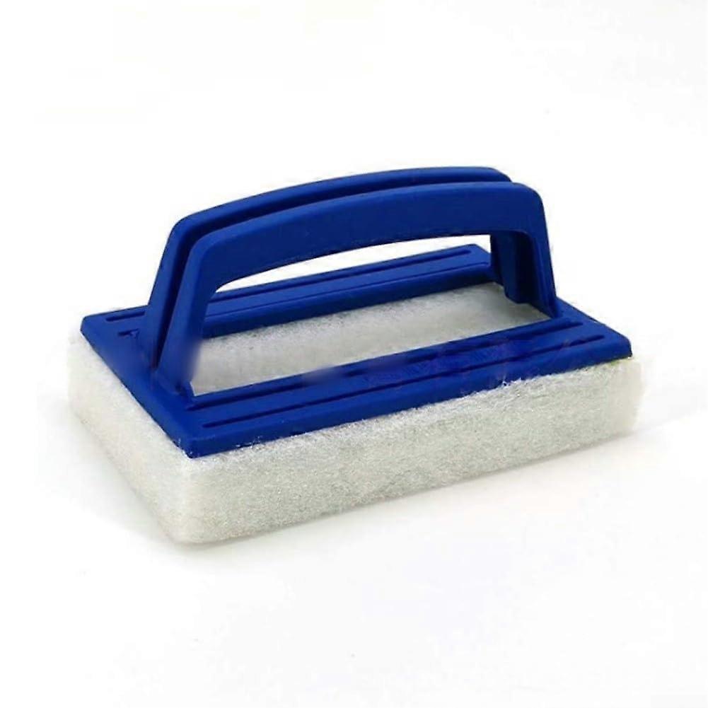 Pool Scrub Brushes 2Pack, Ergonomic Handles, Scouring Sponge Pads For Pool Tiles And Grout
