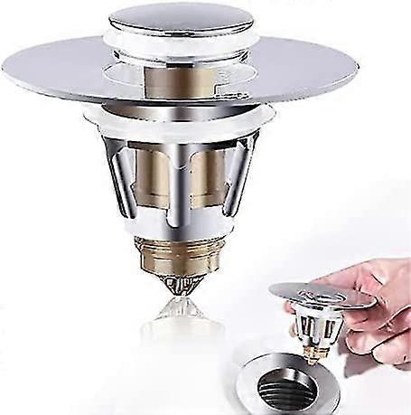 Bathroom Sink Stopper,pop Up Drain Stopper With Bullet Core Push Type