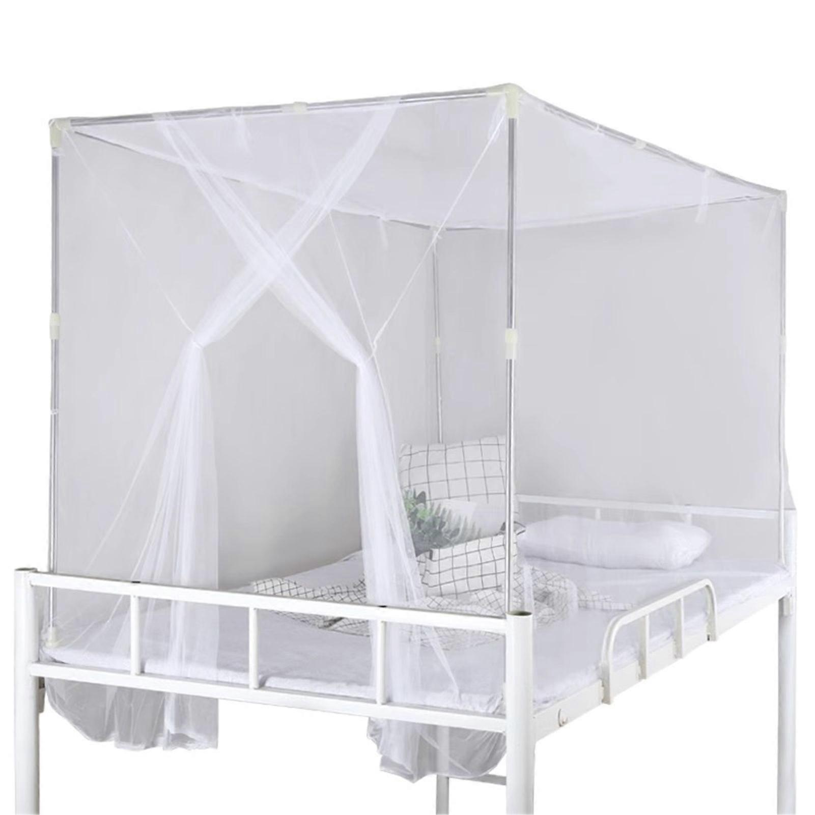 Jikaixiang Dorm Mosquito Net Bunk Curtain Breathable Bed Canopy Fine Mesh Single Bed Net with One Opening for Home Dorm College