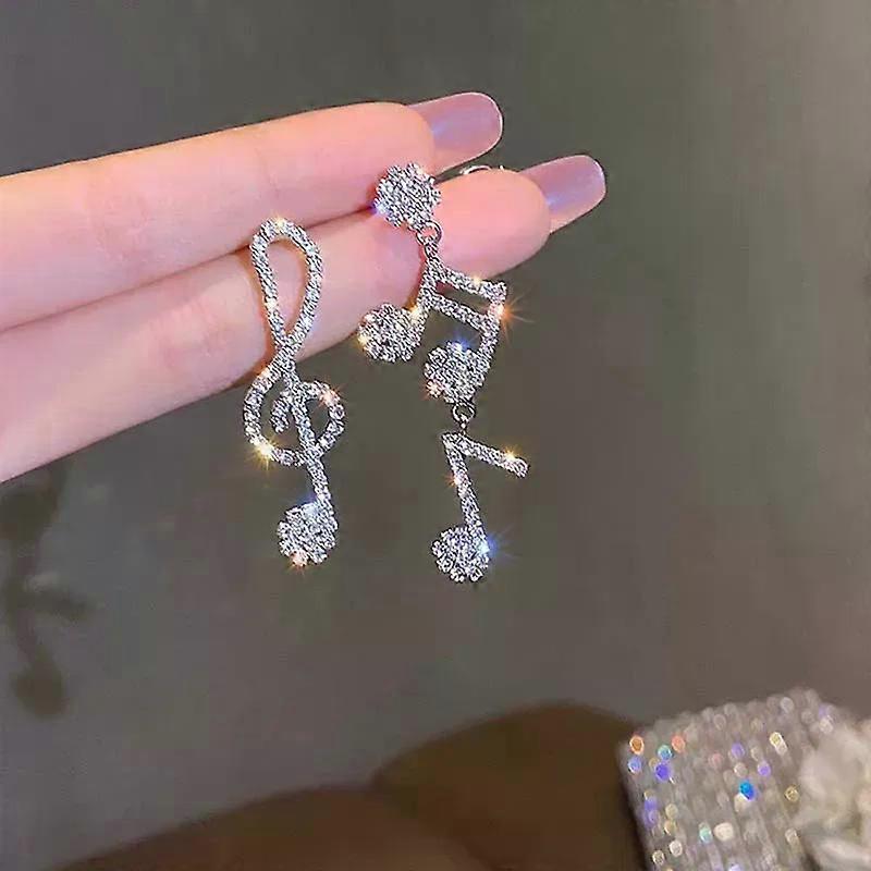 Bling Crystal Musical Notes Pendant Visual Visual Visual Visual Visual Visual Visual Fashion Party Anniversary Swimming ...