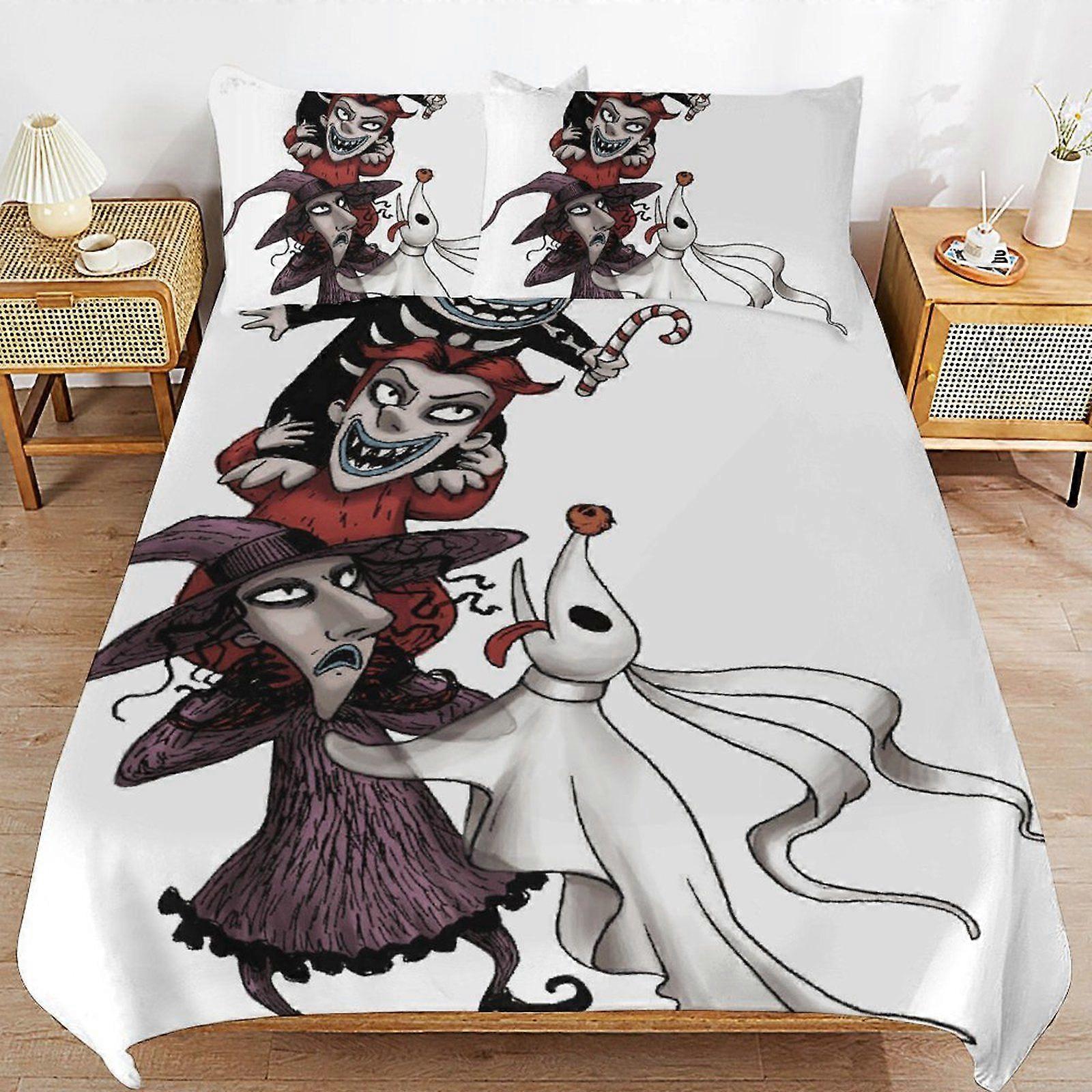 A645 The Nightmare Before Christmas Breathable Bedding Solution Soft Surface Zipper Durable Thread Duvet Cover Sets Comfort Sleep N645