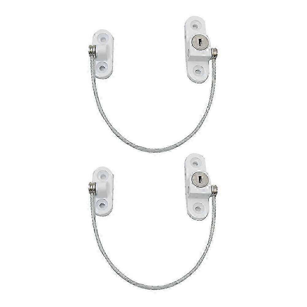 Child Safety Lock 2pcs Adhesive Drawer Window Cabinet Security Locks with Key