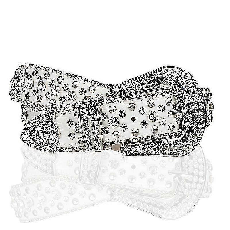 Rhinestone öv férfi és női farmer divathoz Minden meccses szegecses öv